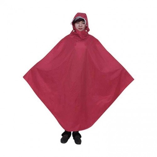 เสื้อกันฝนแบบค้างคาว แบบ คลุมทั้งตัว คลุมมอเตอร์ไซค์ สำหรับ 1 คน – สีแดง