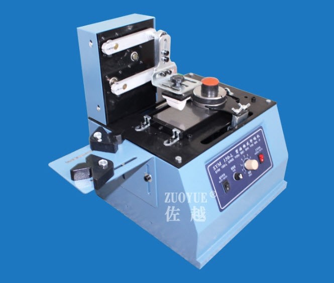 เครื่องปั๊มโค้ด โลโก้ แพ็ดสกรีน SYM 150-L /600 กึ่งอัตโนมัติ code stamp Ink pad printer machine
