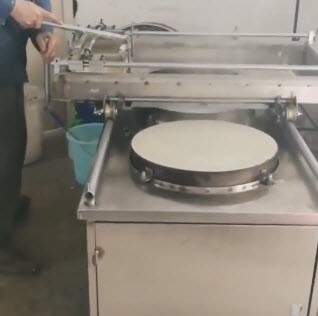 เครื่องทำเบอริโต้ แพนเค้น เครป 4 เตา ขนาด 42 50 60 70 90 100 มม Push-pull pancake machine