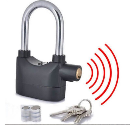 กุญแจกันขโมย Alarm Lock 110 dB ใช้กับ ประตูบ้าน มอเตอร์ไซต์ ที่ล็อคล้อจักรยาน