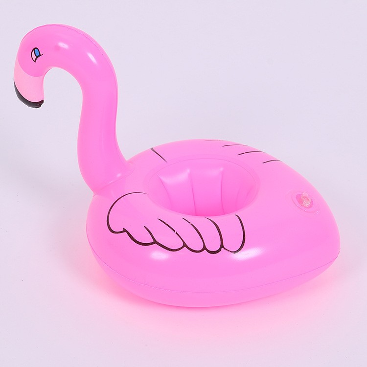 ที่วางแก้วลอยน้ำ Inflatable Flamingo Coaster ขนาด 20 x 20 ซม. - สีชมพู
