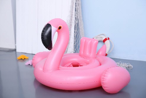 ห่วงยางเด็กสอดขาฟลามิงโก้ Flamingo Baby Pool Float - สีชมพู