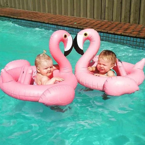 แพยางเด็กสอดขาฟลามิงโก้ Flamingo Baby Pool Float - สีชมพู