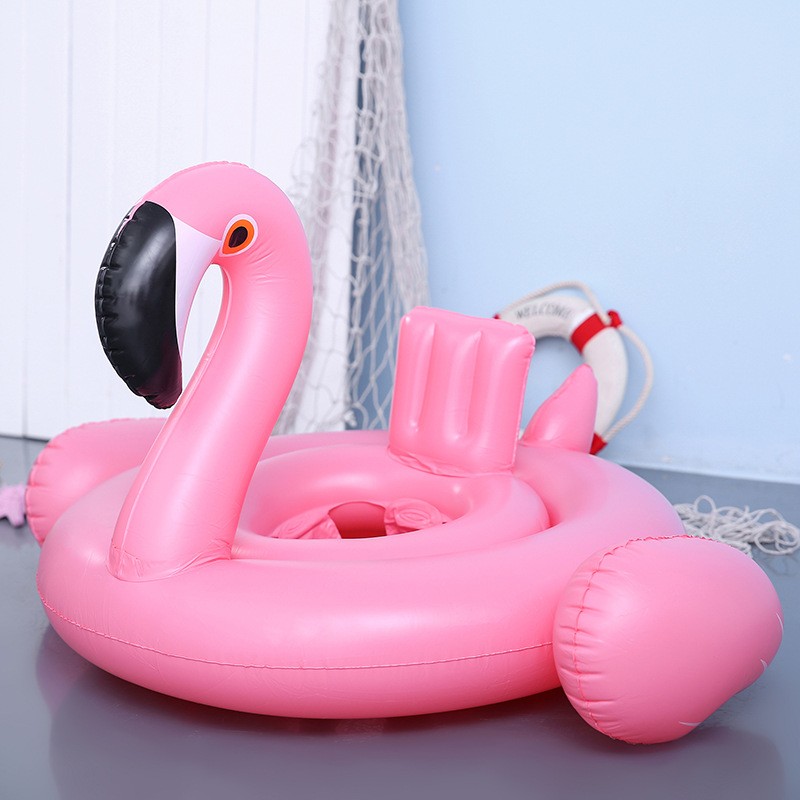 ห่วงยางเด็กสอดขาฟลามิงโก้ Flamingo Baby Pool Float - สีชมพู