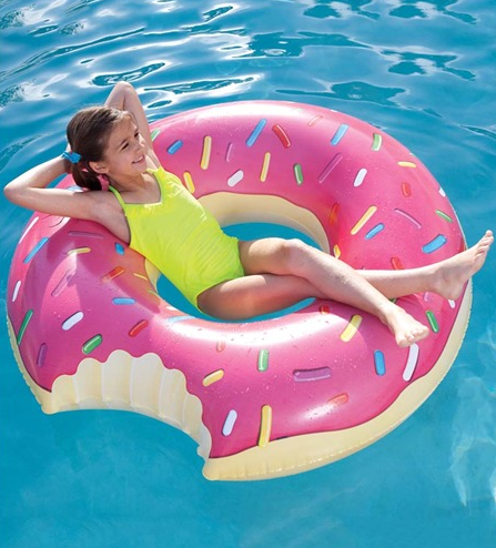 แพยางโดนัทสุดเทรน Donut inflat Swiming แพยางแฟนซีสำหรับผู้ใหญ่ ขนาด 120 ซม. - สีม่วง Donut inflat Swiming