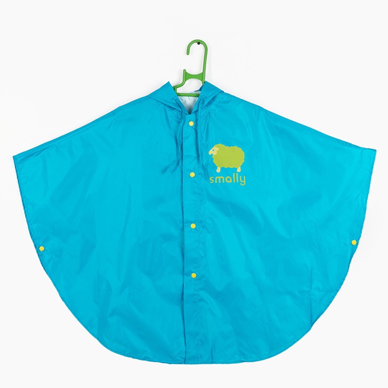 เสื้อกันฝนเด็ก Smally เนื้อผ้า Nylon 100% มีถุงผ้าสำหรับเก็บชุดกันฝน - สีฟ้า