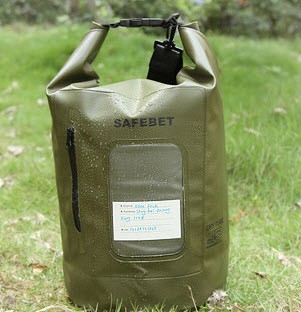 กระเป๋ากันน้ำ 15 ลิตร DRY TUBE 15L SAFEBET - สีเขียว ขนาด 54 x 25 cm