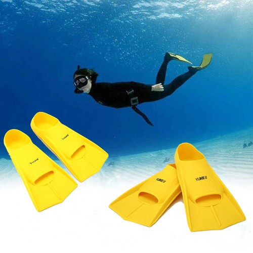รองเท้าตีนกบ Yuke สำหรับใส่ว่ายน้ำ ดำน้ำ เพิ่มความคล่องตัวขณะอยู่ใต้ผิวน้ำ สีเหลือง มี 3 ไซซ์ ให้เลือก
