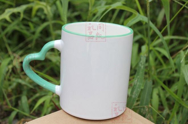แก้วสี ขาว เขียว สำหรับการ สกรีนโดยเฉพาะ ขนาด 8.2 x 9.5 ซม. 11 ออนซ์