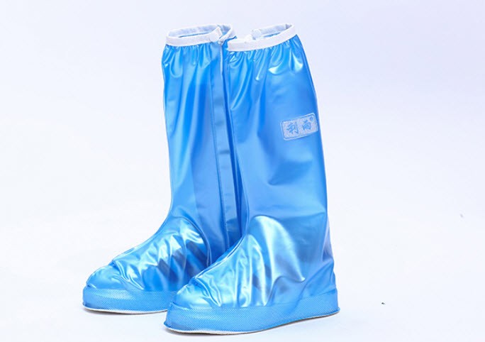 รองเท้ากันฝน แบบ ยาว รุ่น JY – 819 มีซิป ถอด ใส่ ง่าย — สีฟ้า