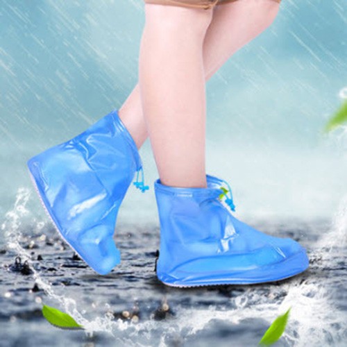 รองเท้ากันฝน แบบสั้น รุ่น JY – 518 เป็นซิป ถอด ใส่ ง่าย — สีน้ำเงิน