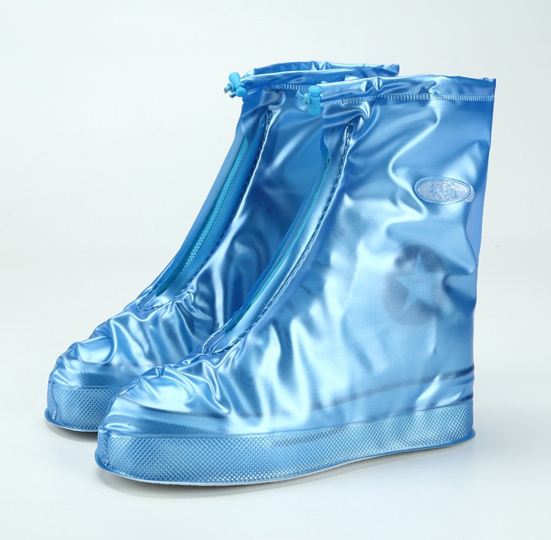 รองเท้ากันฝน แบบสั้น รุ่น JY – 518 เป็นซิป ถอด ใส่ ง่าย — สีน้ำเงิน