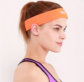 ผ้ารัดศีรษะ ซับเหงื่อ Aolikes Headband Support Towel ขนาด 4.5 x 36 ซม. — สีส้ม