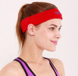 ผ้ารัดศีรษะ ซับเหงื่อ Aolikes Headband Support Towel ขนาด 4.5 x 36 ซม. — สีแดง