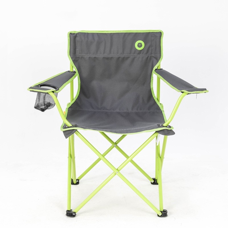 เก้าอี้สนาม Bear Symbol YZ9017 น้ำหนักเบา พักเก็บได้ ขนาด 48 x 50 x 77 ซม. พร้อมที่วางแก้ว — สีเขียว