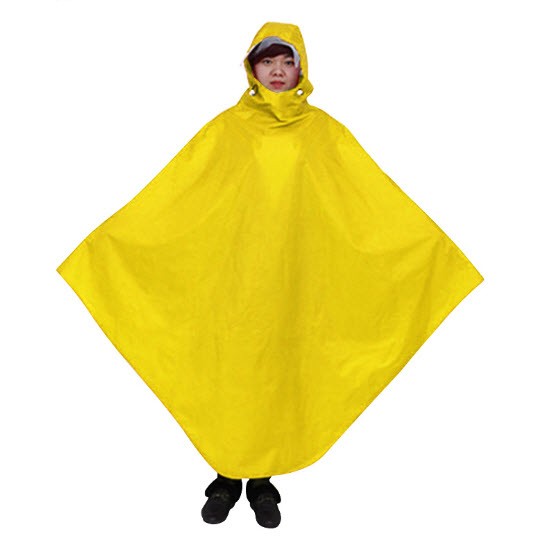 เสื้อกันฝนแบบค้างคาว แบบ คลุมทั้งตัว คลุมมอเตอร์ไซค์ สำหรับ 1 คน – สีเหลือง