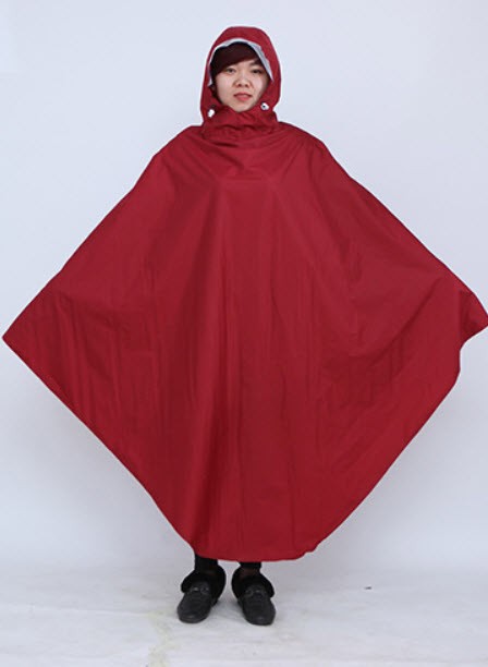 เสื้อกันฝนแบบค้างคาว แบบ คลุมทั้งตัว คลุมมอเตอร์ไซค์ สำหรับ 1 คน – สีแดง