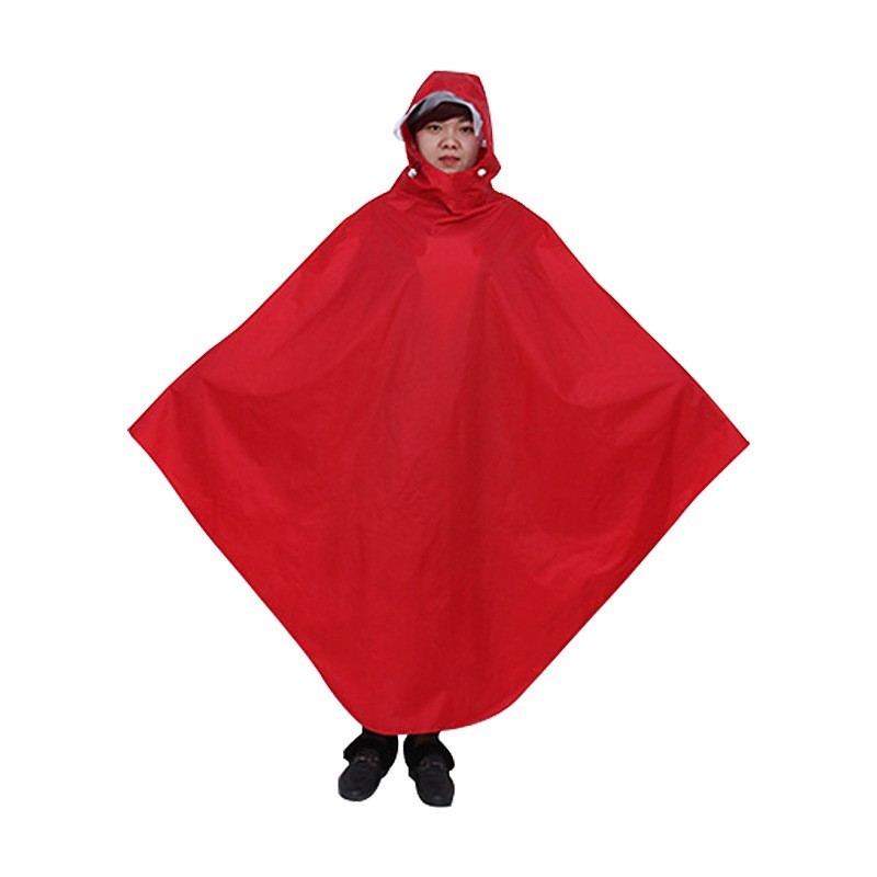 เสื้อคลุมกันฝน แบบ คลุมทั้งตัว ชุดคลุมกันฝนค้างคาว คลุมมอเตอร์ไซค์ สำหรับ 1 คน – สีแดง