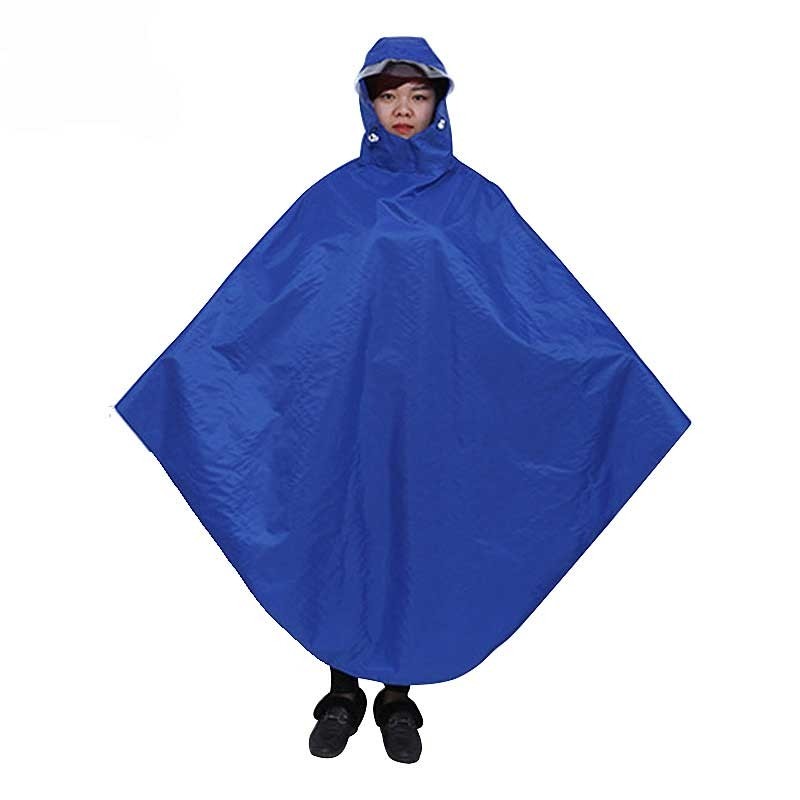 เสื้อคลุมกันฝน แบบ คลุมทั้งตัว ชุดคลุมกันฝนค้างคาว คลุมมอเตอร์ไซค์ สำหรับ 1 คน – สีน้ำเงิน