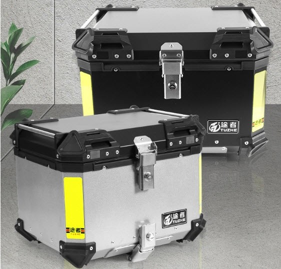 กระเป๋ามอเตอร์ไซด์ กล่องเก็บของท้ายรถมอเตอร์ไซค์ Tuzhe Motorcycle Aluminum Tail Box กล่องใส่ของหลังรถ ปี๊บสัมภาระ