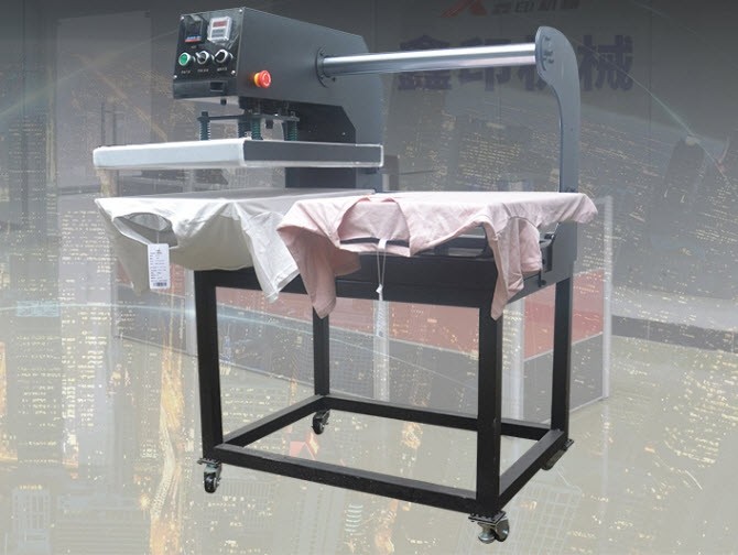 เครื่องรีดร้อน เครื่องฮีททรานเฟอร์ สกรีนเสื้อ Printing Heat Transfer Machine 40x50cm (ไม่รวมปั๊มลม)
