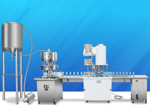 ระบบบรรจุน้ำดื่ม เครื่อง เติมน้ำ, บรรจุแบบแท่นหมุน, ปิดฝา Automatic quantitative liquid filling machine bottle milk bottle filling production line