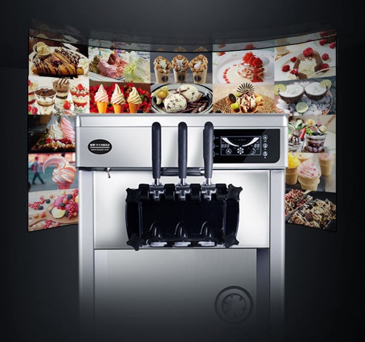 เครื่องทำไอศครีมซอฟ Desktop ice cream machine CKX100 4L 2300W