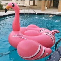 แพยางแฟนซี ฟลามิงโก้สีชมพู Flamingo Pink Thin Neck ขนาด 190x190x120 ซม.