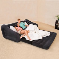 โซฟาเป่าลม Intex กำมะหยี่ ขนาด 5 in 1 air bed sofa ปรับฟังก์ชั่นได้ - สีดำ