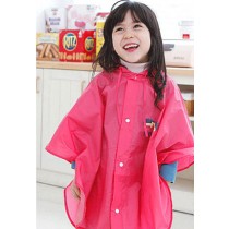 เสื้อกันฝนเด็ก Smally เนื้อผ้า Nylon 100% มีถุงผ้าสำหรับเก็บชุดกันฝน - สีชมพู
