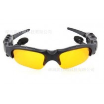 Stereo Bluetooth 4.1 Sunglasses Headset, Music Glasses Supports Music, Handfree Calls, Camera Shutter Remote 4 Color-Yellow