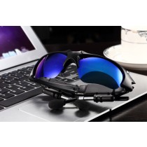Stereo Bluetooth 4.1 Sunglasses Headset, Music Glasses Supports Music, Handfree Calls, Camera Shutter Remote 4 Color-Blue