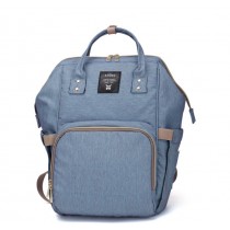 กระเป๋าผ้าอ้อม อเนกประสงค์ เป้สะพายหลัง กันน้ำ สีฟ้า ขนาด 22 x 12 x 32 x 36 cm