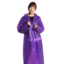 เสื้อคลุมกันฝนน้ำหนักเบา EVA Rain Coat แบบ Free Size ขนาด 65 x 115 cm — สี่ม่วง