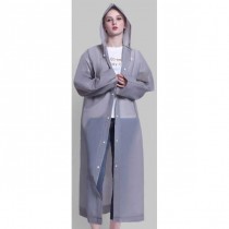 เสื้อคลุมกันฝนน้ำหนักเบา EVA Rain Coat แบบ Free Size ขนาด 65 x 115 cm — สี่ขาวใส