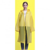 เสื้อคลุมกันฝนน้ำหนักเบา EVA Rain Coat แบบ Free Size ขนาด 65 x 115 cm — สี่เหลือง