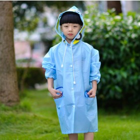 เสื้อกันฝนเด็กเกาหลีเด็กเล็ก การ์ตูน ลายรถยนต์ สีฟ้า Funny Raincoat