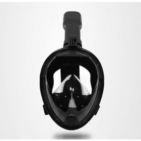 หน้ากากดำน้ำแบบ เต็มหน้า Go-pro Mounting สน็อกเกิ้ล แบบใหม่ ไม่ต้องคาบท่อหายใจ - สีดำ