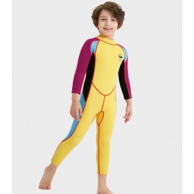ชุดว่ายน้ำเด็กเก็บอุณหภูมิ Dive & Sail กันแดด UPF 50+ ชุดว่ายน้ำเก็บอุณหภูมิ เนื้อผ้าหนา 2.5 มิลลิเมตร — สีเหลือง