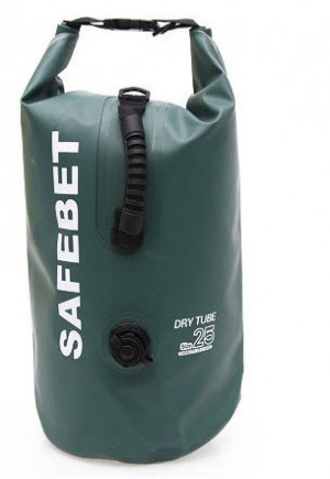 กระเป๋ากันน้ำ 25 ลิตร DRY TUBE 25L SAFEBET - สีเขียวเข้ม ขนาด 63 x 24 cm