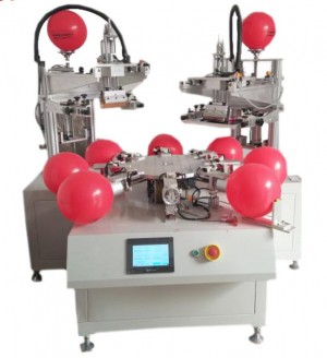 เครื่องสกรีนลูกโป่ง CH-ZP4/S Automatic turntable screen printing machine Balloon