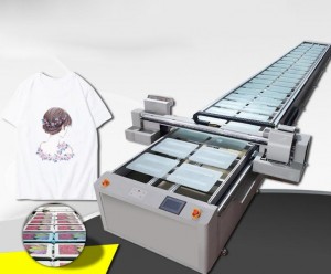 เครื่องปริ๊นผ้า UV Textile Treadmill Printer T-shirt Sweater 200 pieces/hr 800（kg）